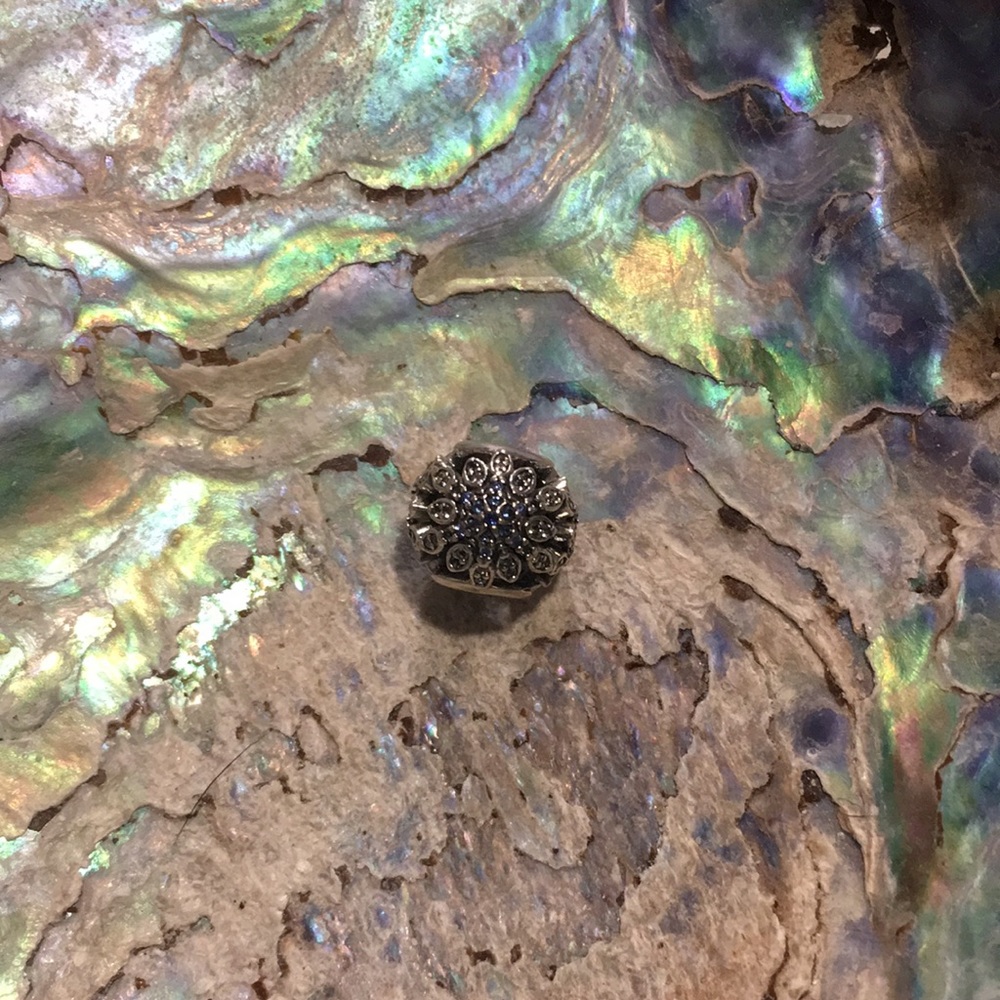 Pandora Cz Blue Snowflake Charm